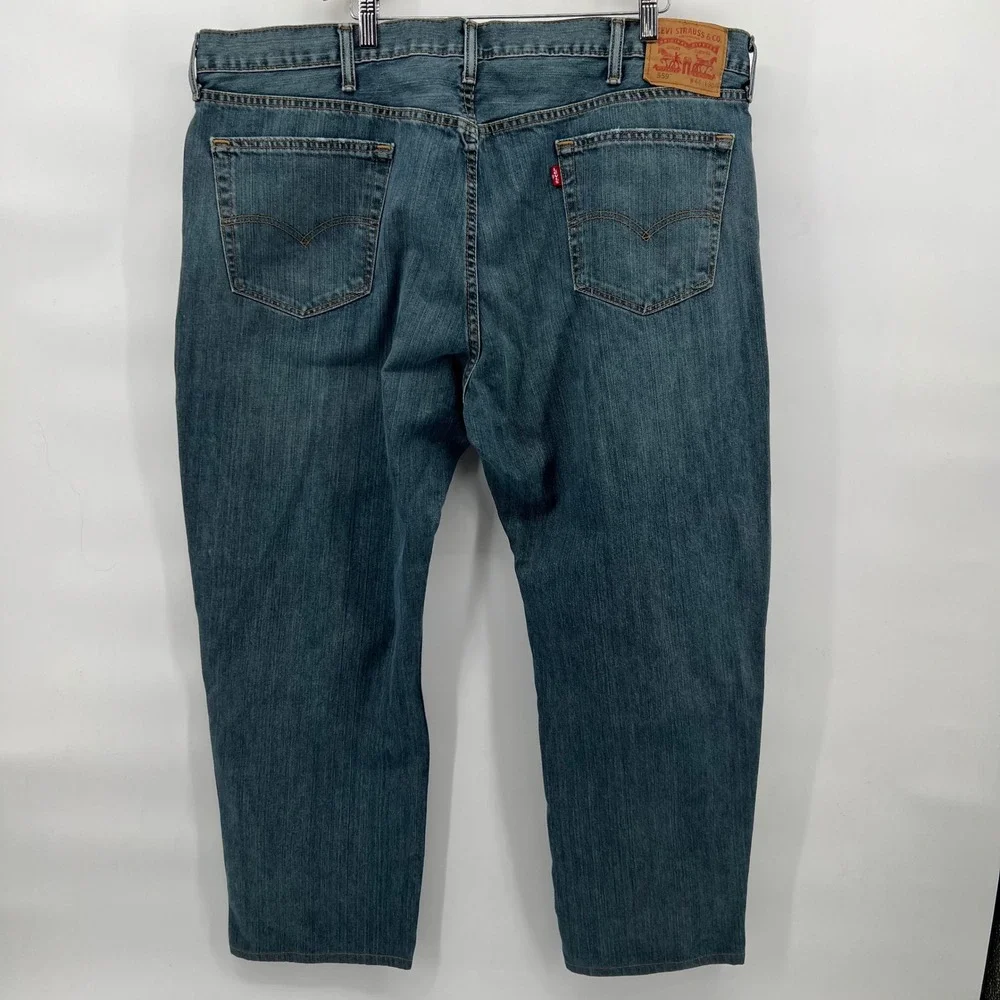 Levi's 559 Relaxed Straight Leg Jeans Mens W44 L30 Blue Denim Pants‎